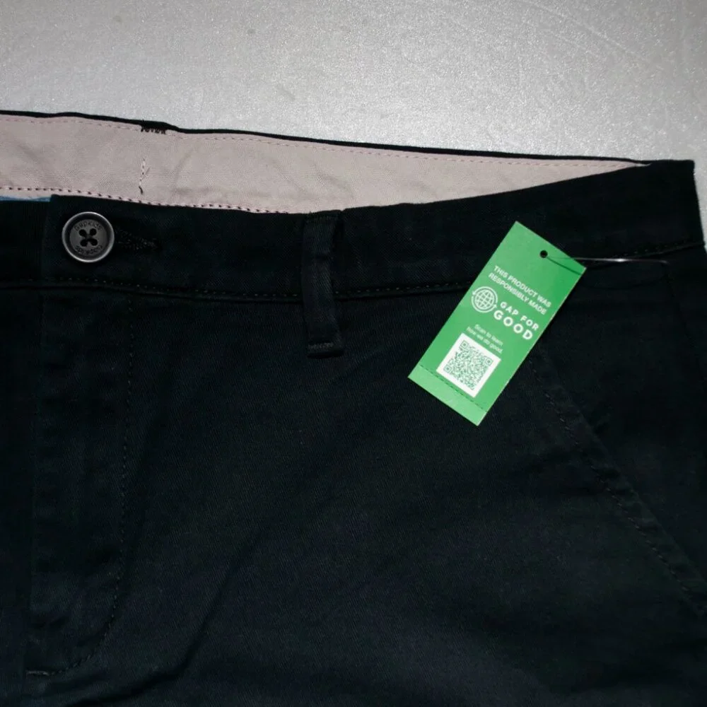 NEW Gap Kids Chino Shorts Girls 16 Plus Black Solid School Uniform Casual T06